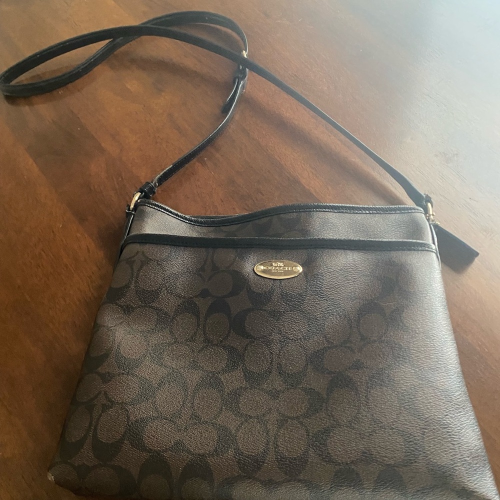 Coach Signature Brown Crossbody Bag